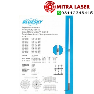 ANTENA BLUESKY BS39005 to REPEATER 14,15DBI 390-405MHZ