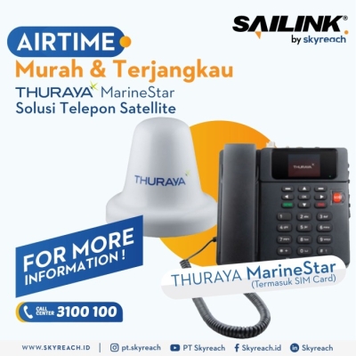 Telepon Satelit Thuraya Marinestar dengan Fitur Tracking