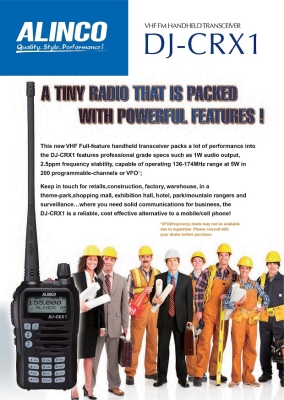ALINCO DJ-CRX1 VHF FM Portable Handheld Transceiver Radio