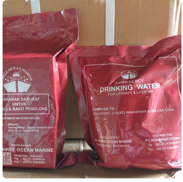 Emergency Food Ration & Drink Water (solas for marine) - Full Complete