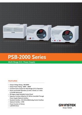 GW Instek PSB-2400L 0-80V/0-40A/400W Multi-Range DC Power Supply - Alat Ukur Arus