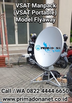 Perangkat Internet Satelit VSAT Manpack - VSAT Portable Model Flyaway (VSAT Flyaway) Pabrikan Lokal - Indonesia dan Luar Negeri