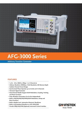 GW Instek AFG-3032 30MHz, Dual Channels Arbitrary Function Generator