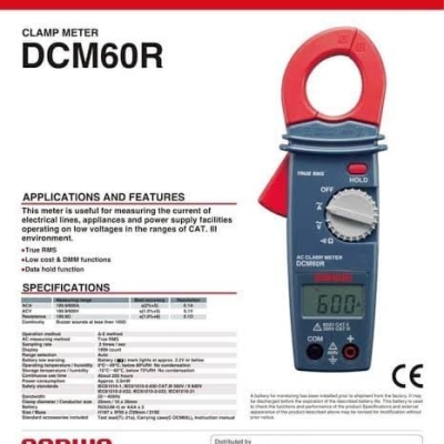 Jual Sanwa DCM60R Digital Clamp Meter Tang Ampere Original