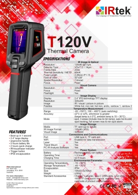 IRtek T120V Thermal Camera