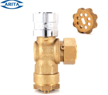 ANGLE LOCKABLE BALL VALVE BRASS MAGNETIC COMPRESSION 3/4 inch