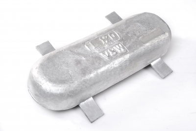 Aluminium Anode L120 V&W - L120 Bolted