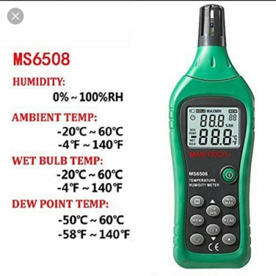 Jual MASTECH MS6508 Digital Thermometer HygroMeter Humidity