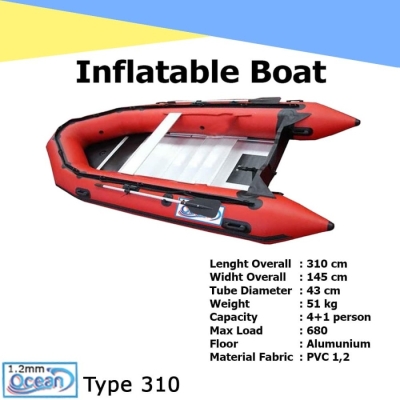 Perahu Karet rubber boat OCEAN 310 PVC 1.2 mm - Perahu Karet
