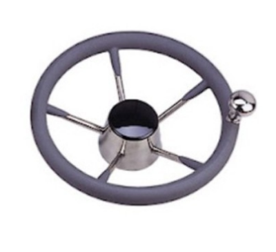SS Steering Wheel w/ Black Sleeve 73063-BK / Setir Kapal