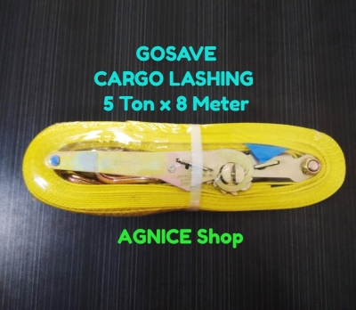 GOSAVE Webbing Cargo Lashing 5Ton x 8 M Belt Rachet Tie Down Trackbelt