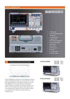 GW Instek GDS-1104B 100MHz, 4-Channel Digital Storage Oscilloscope