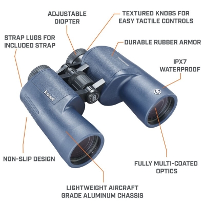 Bushnell H2O 7x50 Dark Blue Porro Prism Binocular Waterproof 157050R
