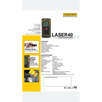 CONSTANT LASER40 Laser Distance Meter - Laser Meter