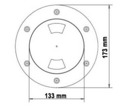 Deck Plate Stainless 173mm / Hatch Stainless