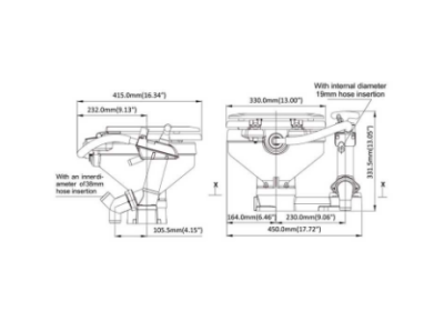 Seaflo Marine Toilet Manual Compact / Toilet Kapal